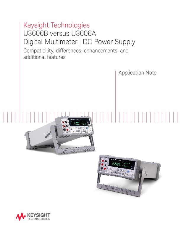 U3606B vs U3606A Digital Multimeter DC Power Supply PDF Asset Page